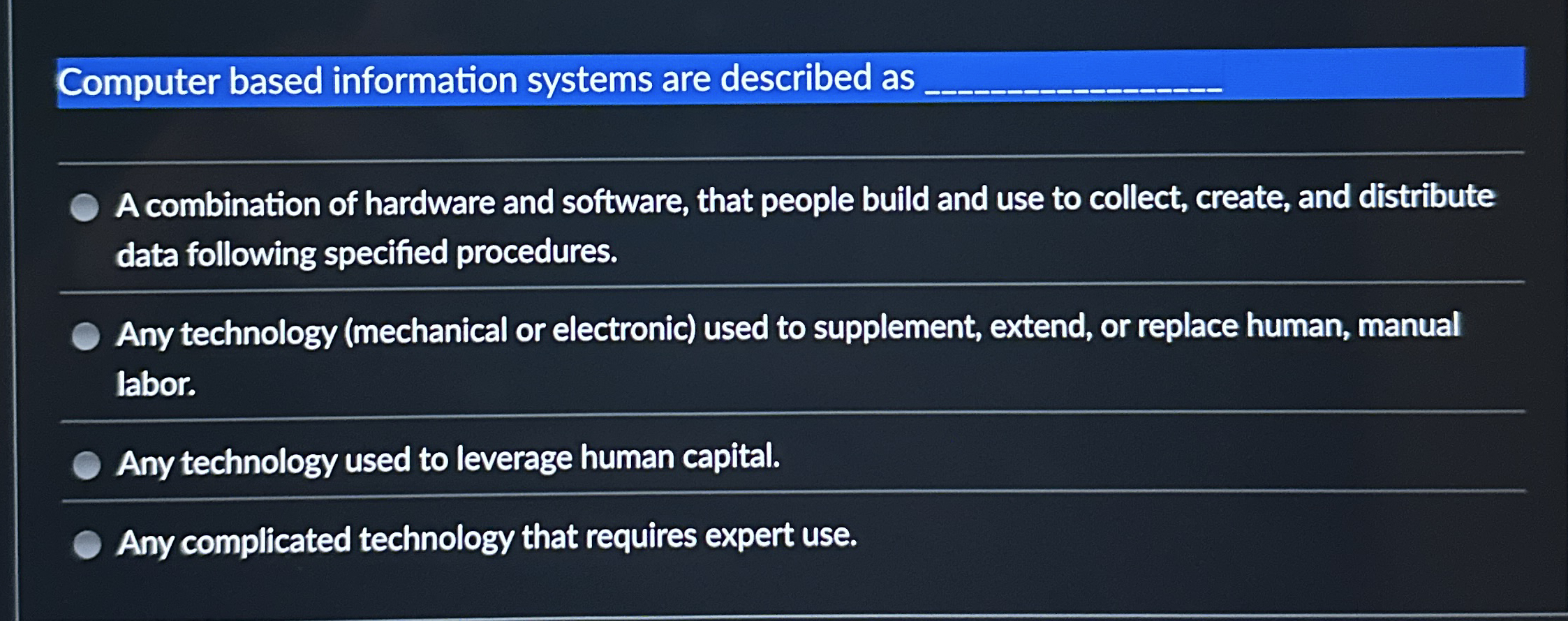 Computer based information systems are described