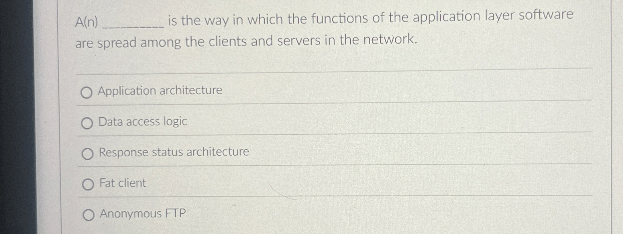 A ( n ) is the way in which the functions of the