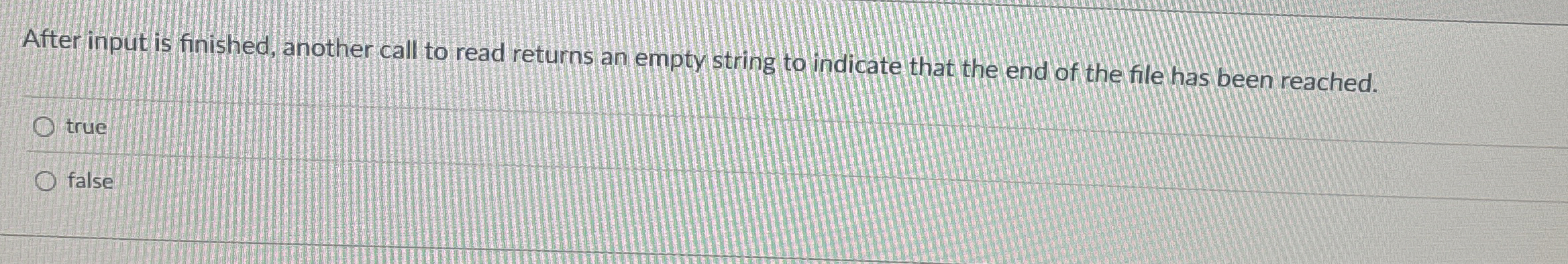 After input is finished, another call to read