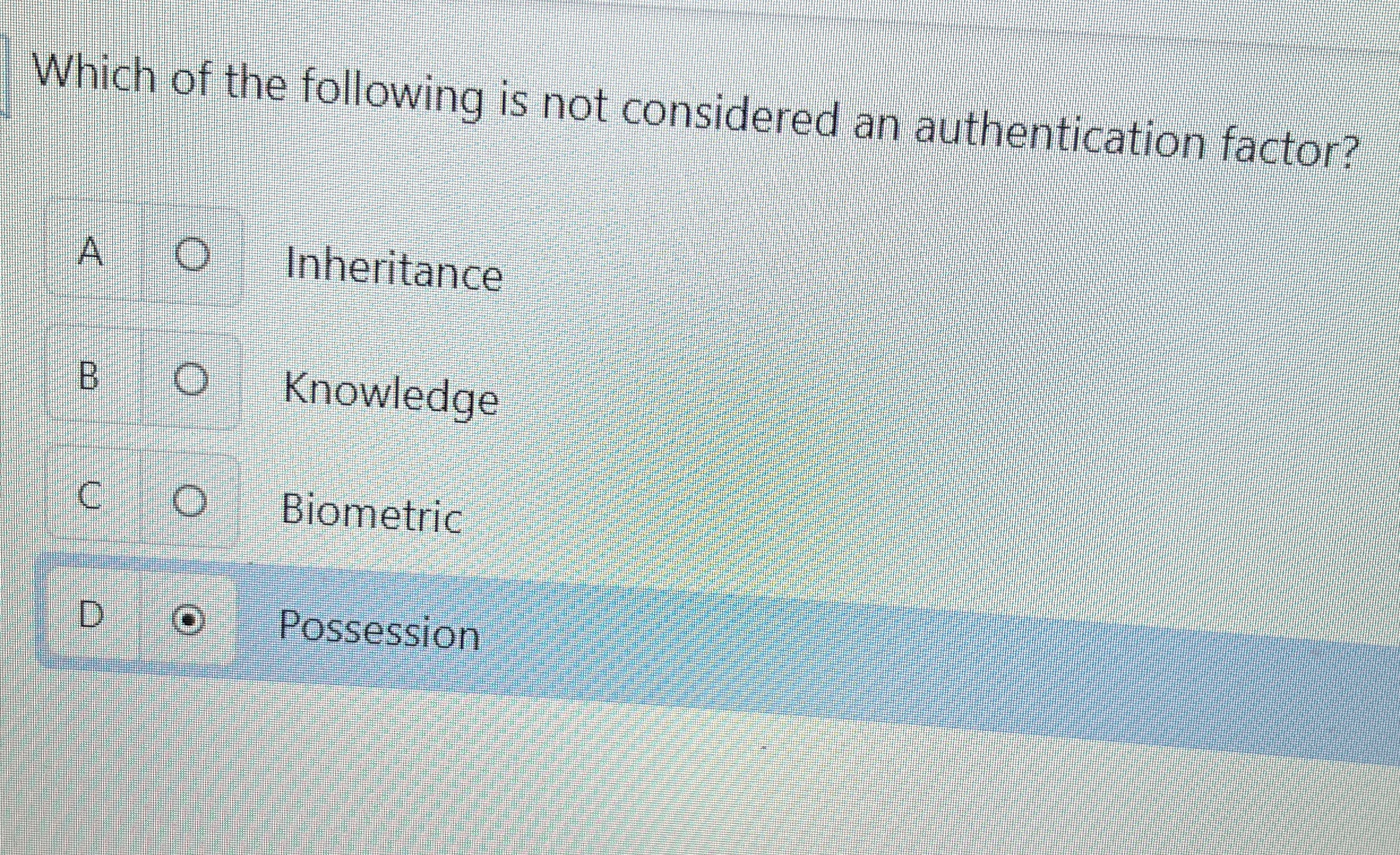 Which of the following is not considered an