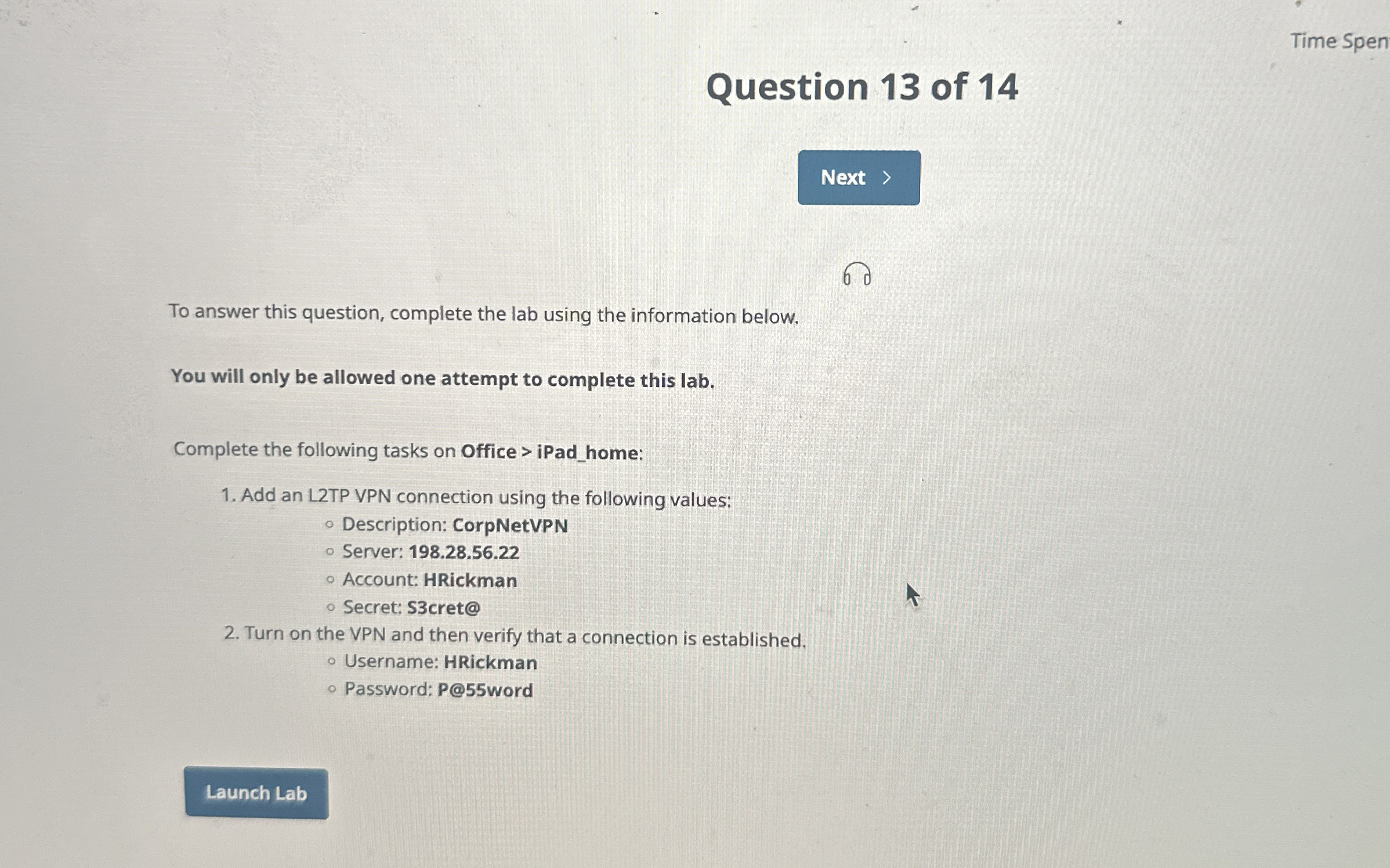 Question 1 3 of 1 4 Time Spen 6 To answer this