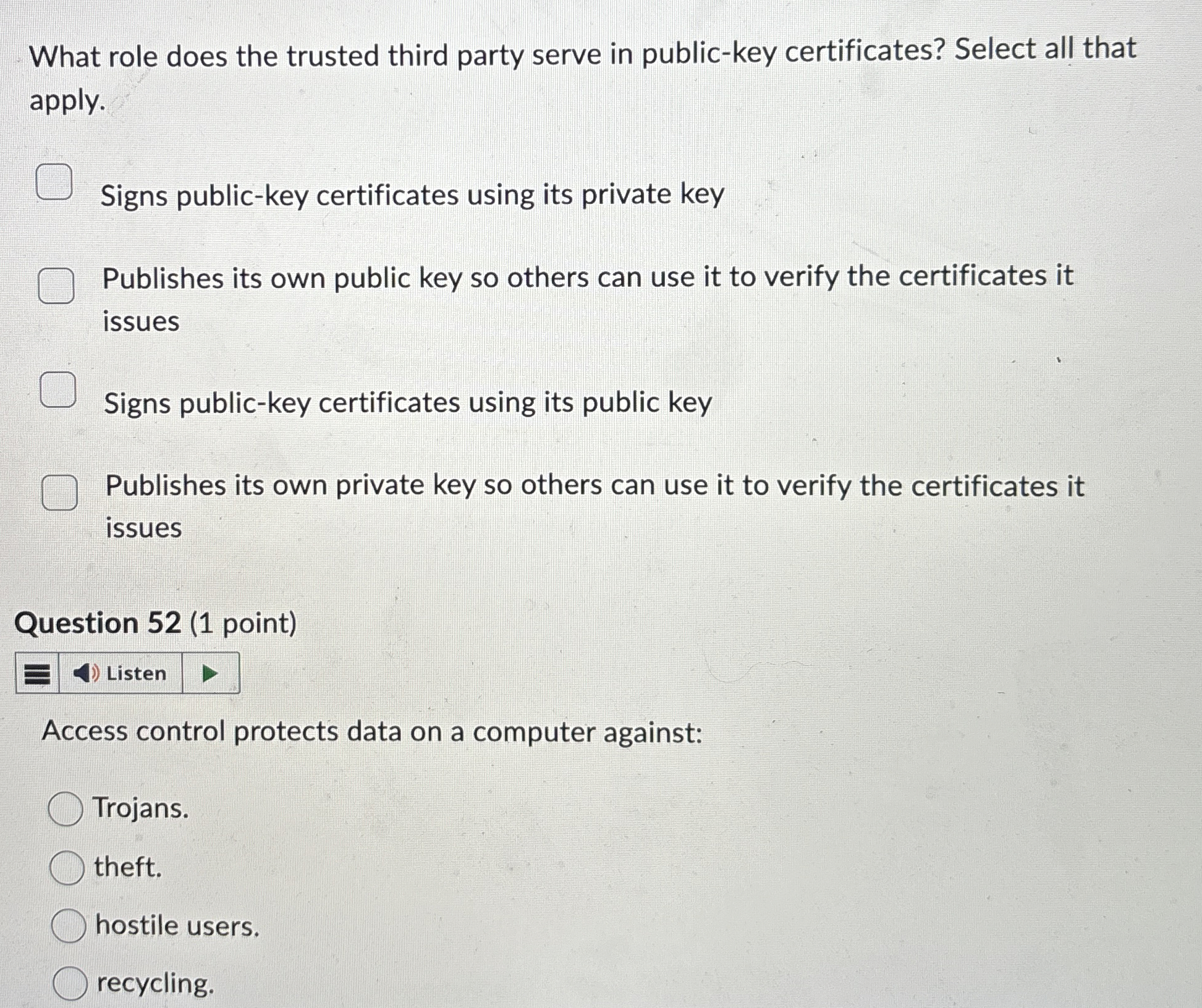 What role does the trusted third party serve in