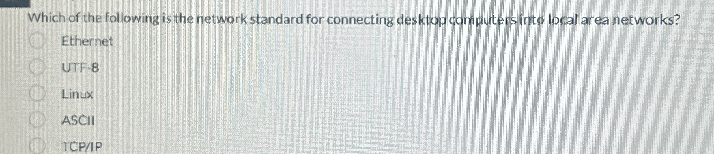 Which of the following is the network standard