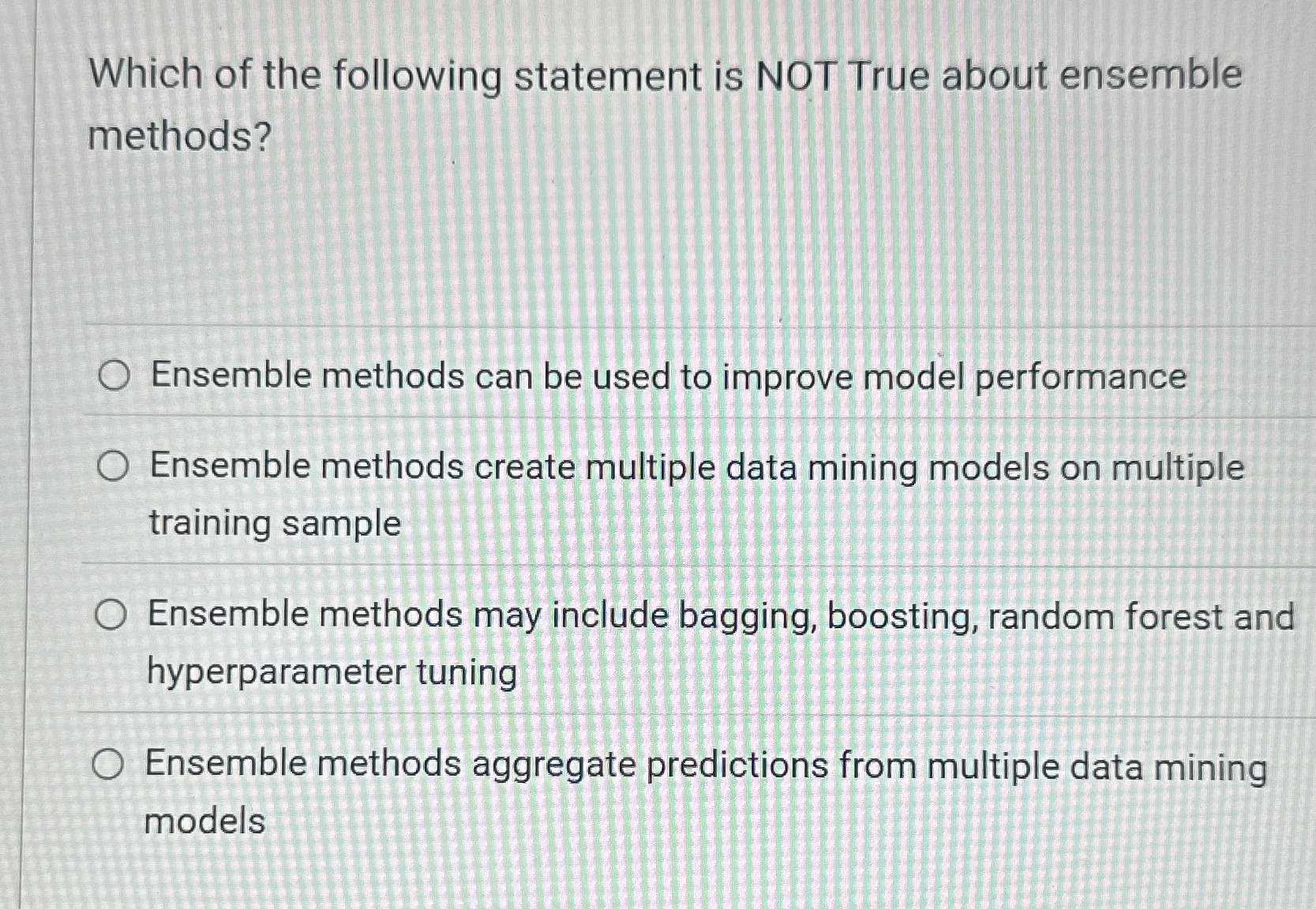 Which of the following statement is NOT True