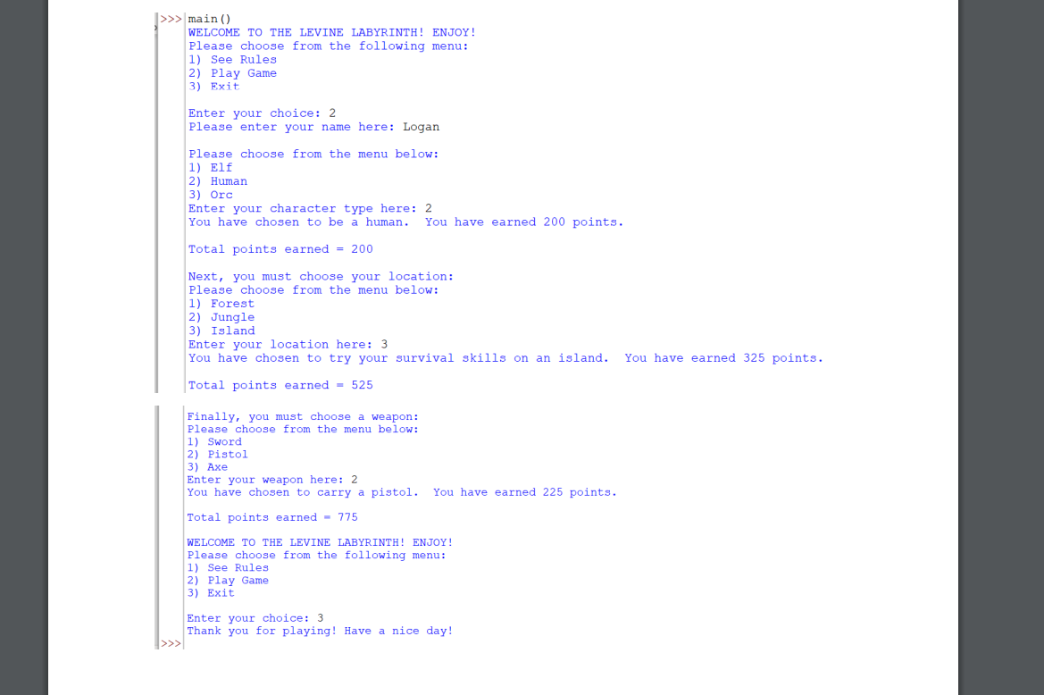 write python code For this version you will