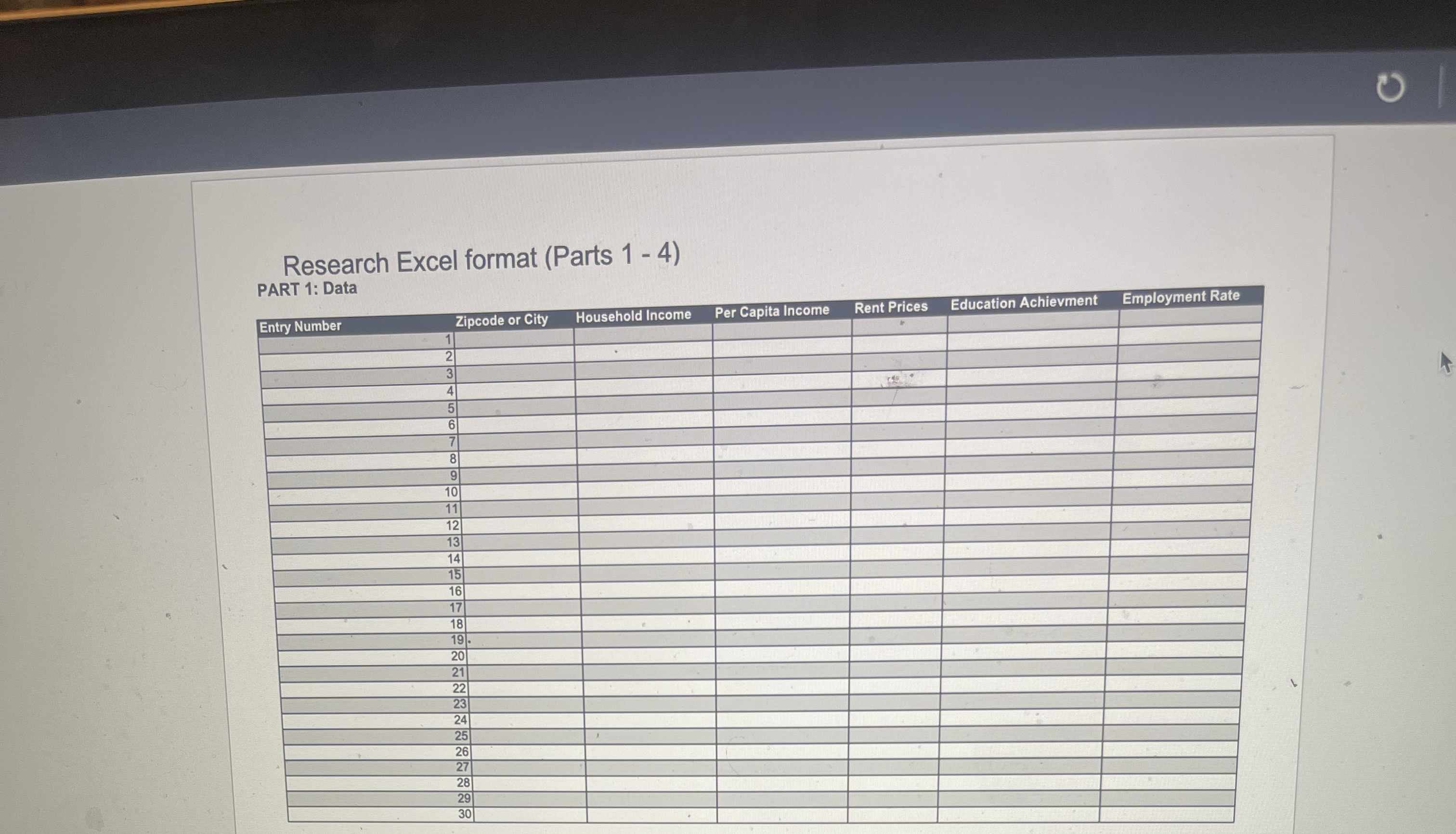 Assignment: Research Project - Part 1 This