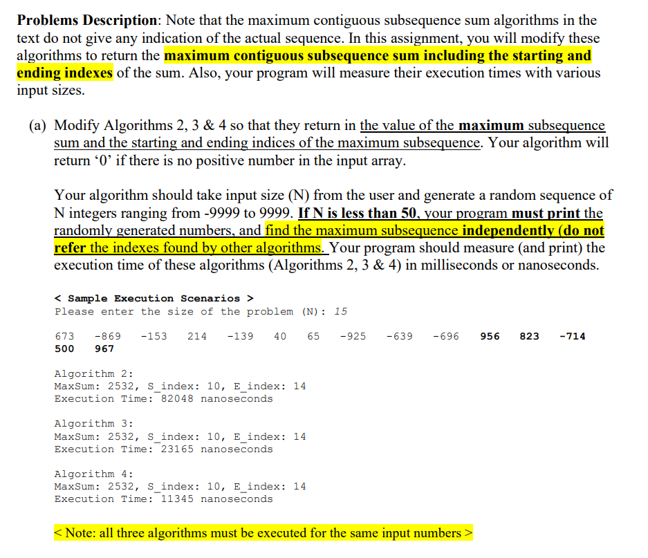 Problems Description: Note that the maximum