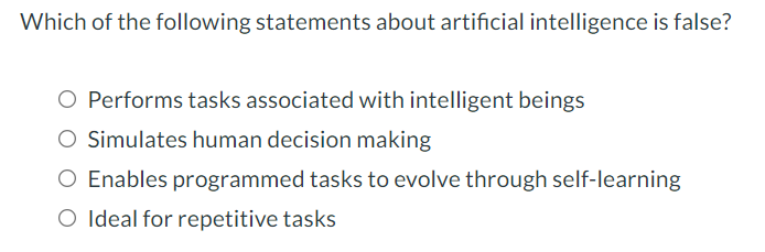 Which of the following statements about