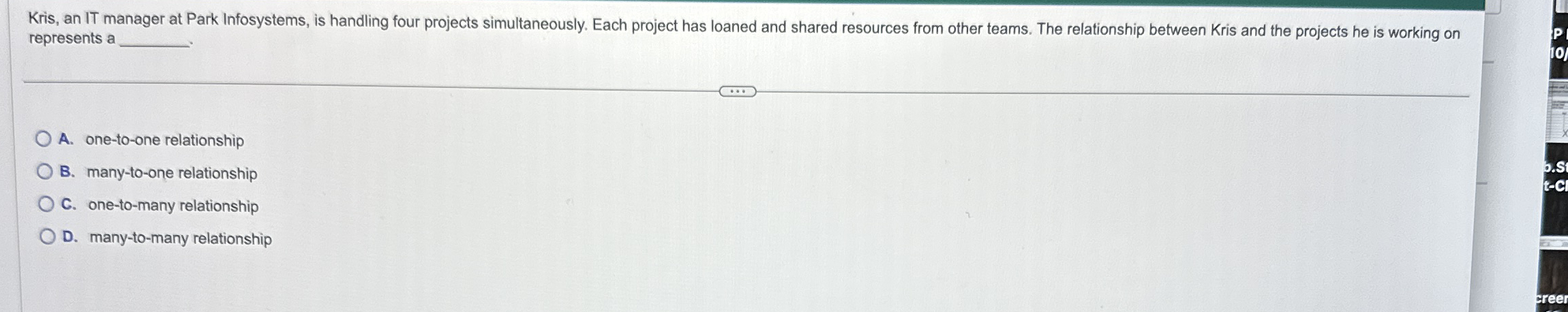Kris, an IT manager at Park Infosystems, is