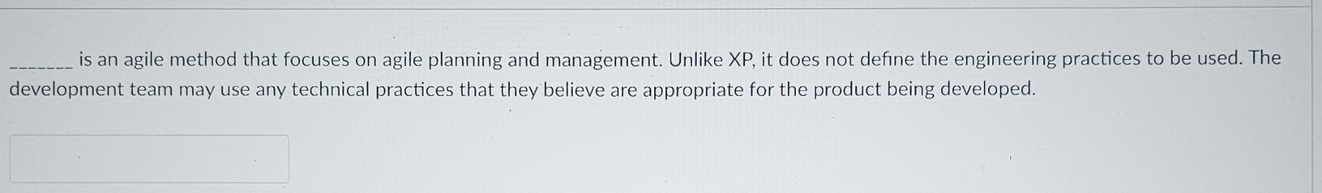 what is an agile method that focuses on agile