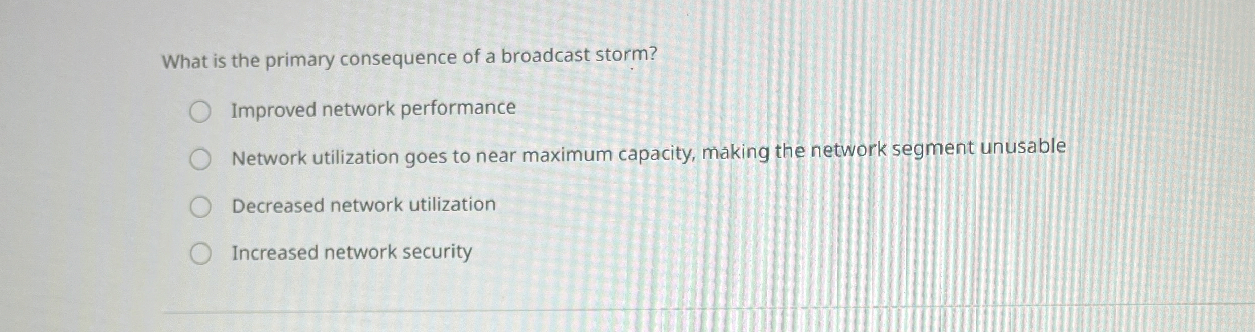 What is the primary consequence of a broadcast