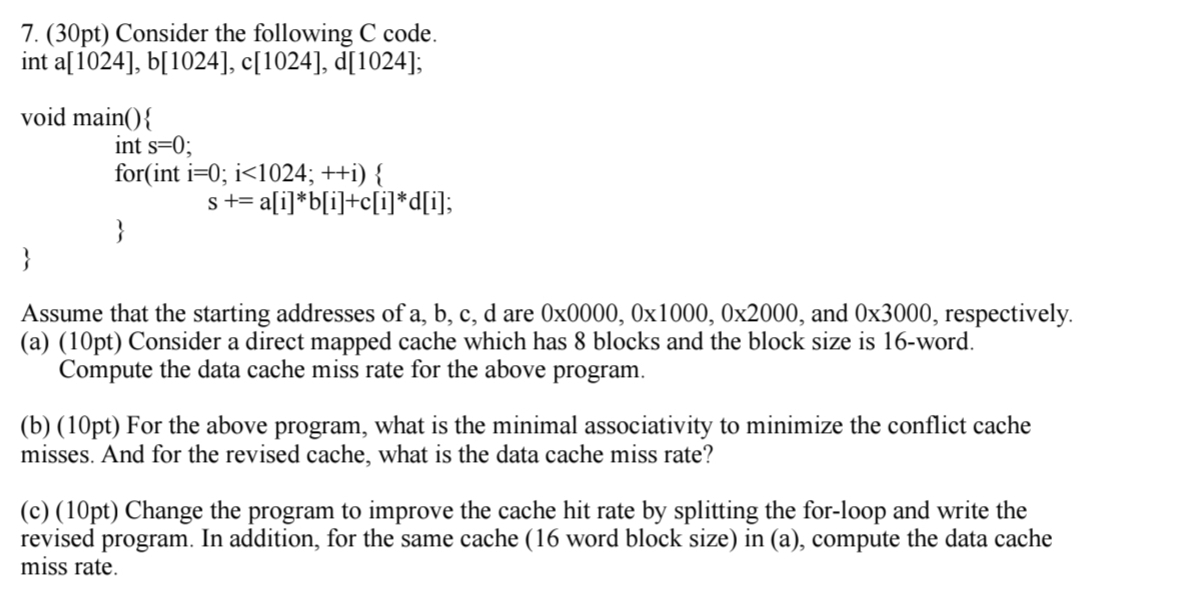 Assume that the starting addresses of a , b , c ,