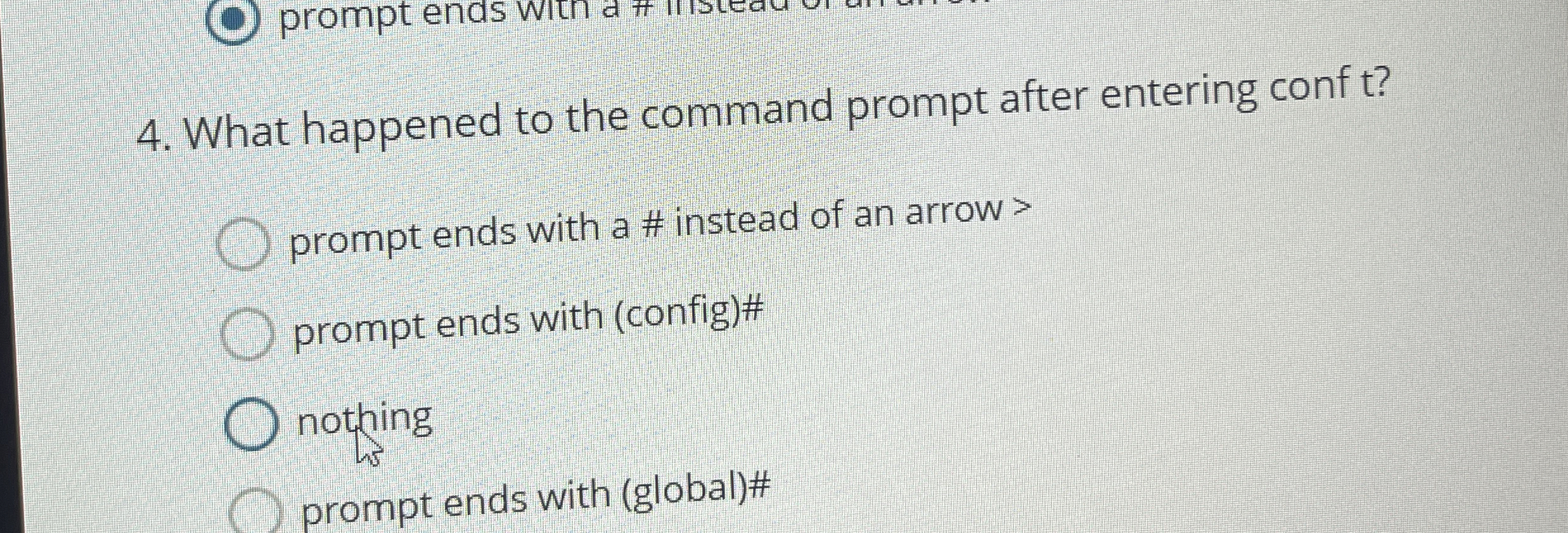What happened to the command prompt after