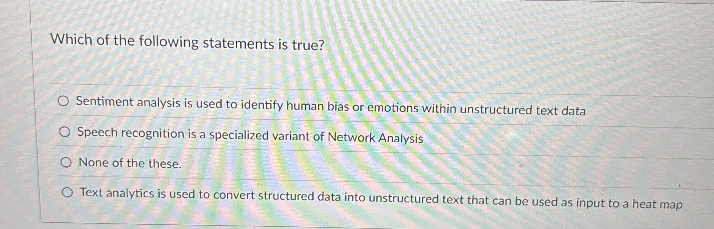 Which of the following statements is true?