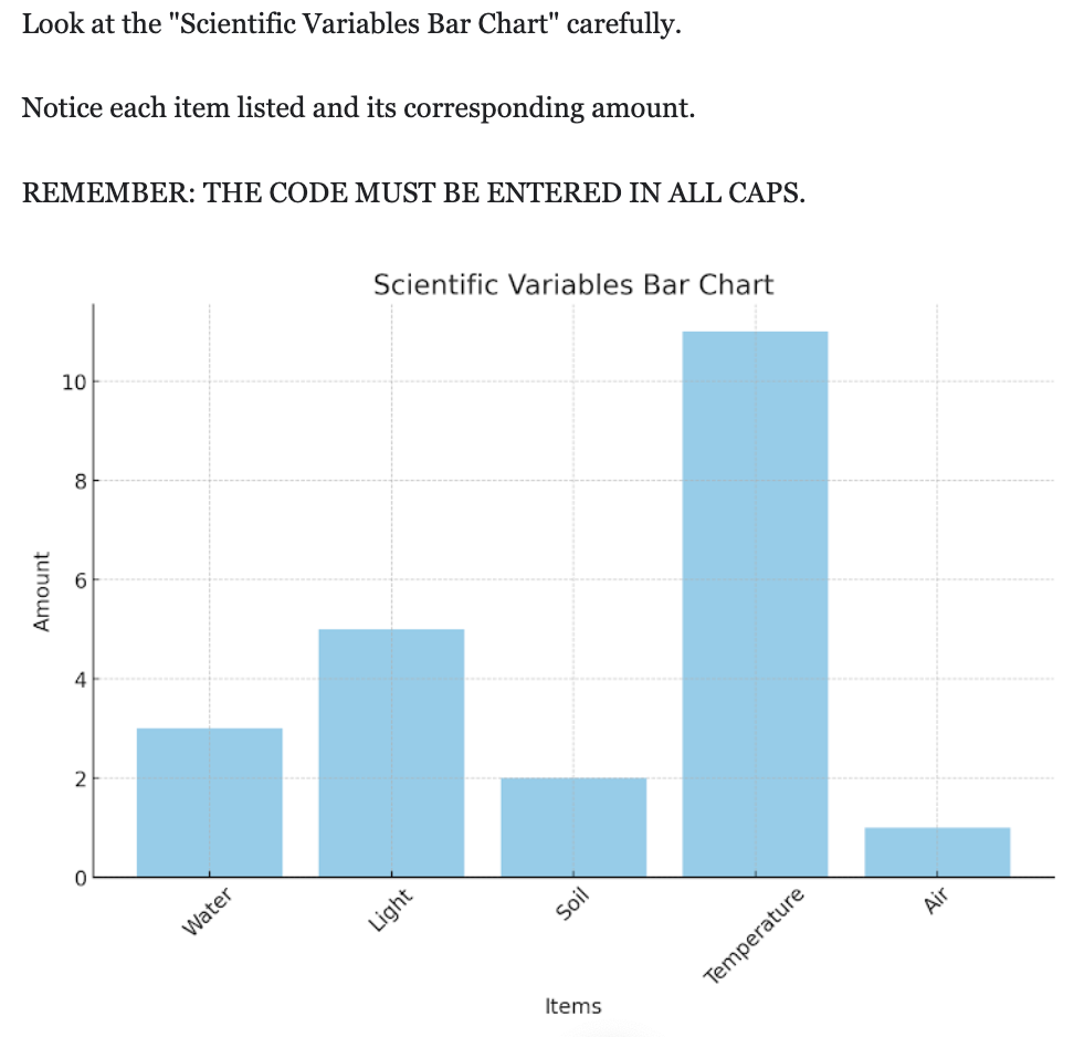 Help escape the escape room: Look at the