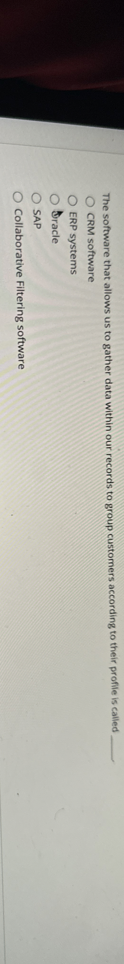 The software that allows us to gather data within