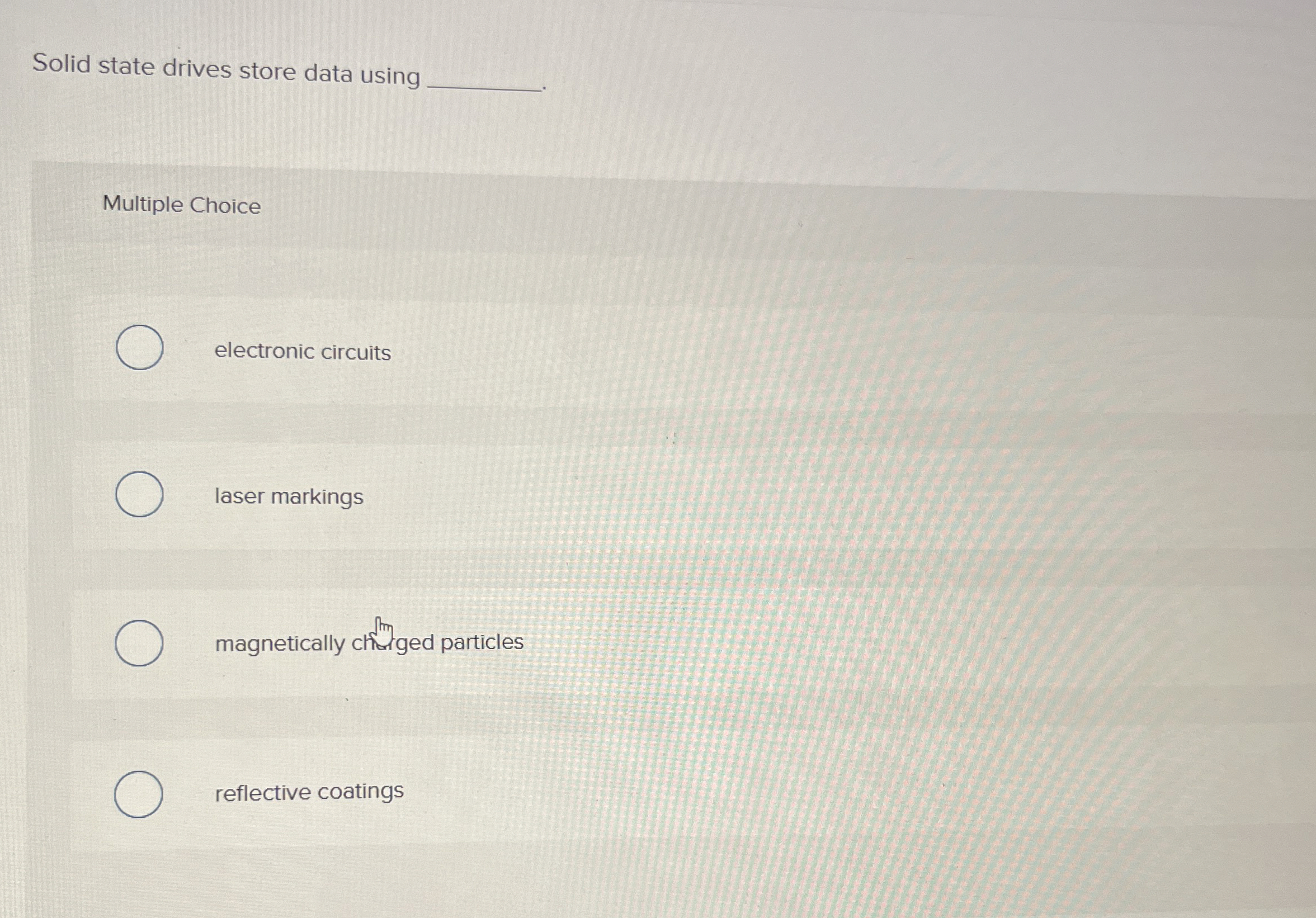Solid state drives store data using Multiple