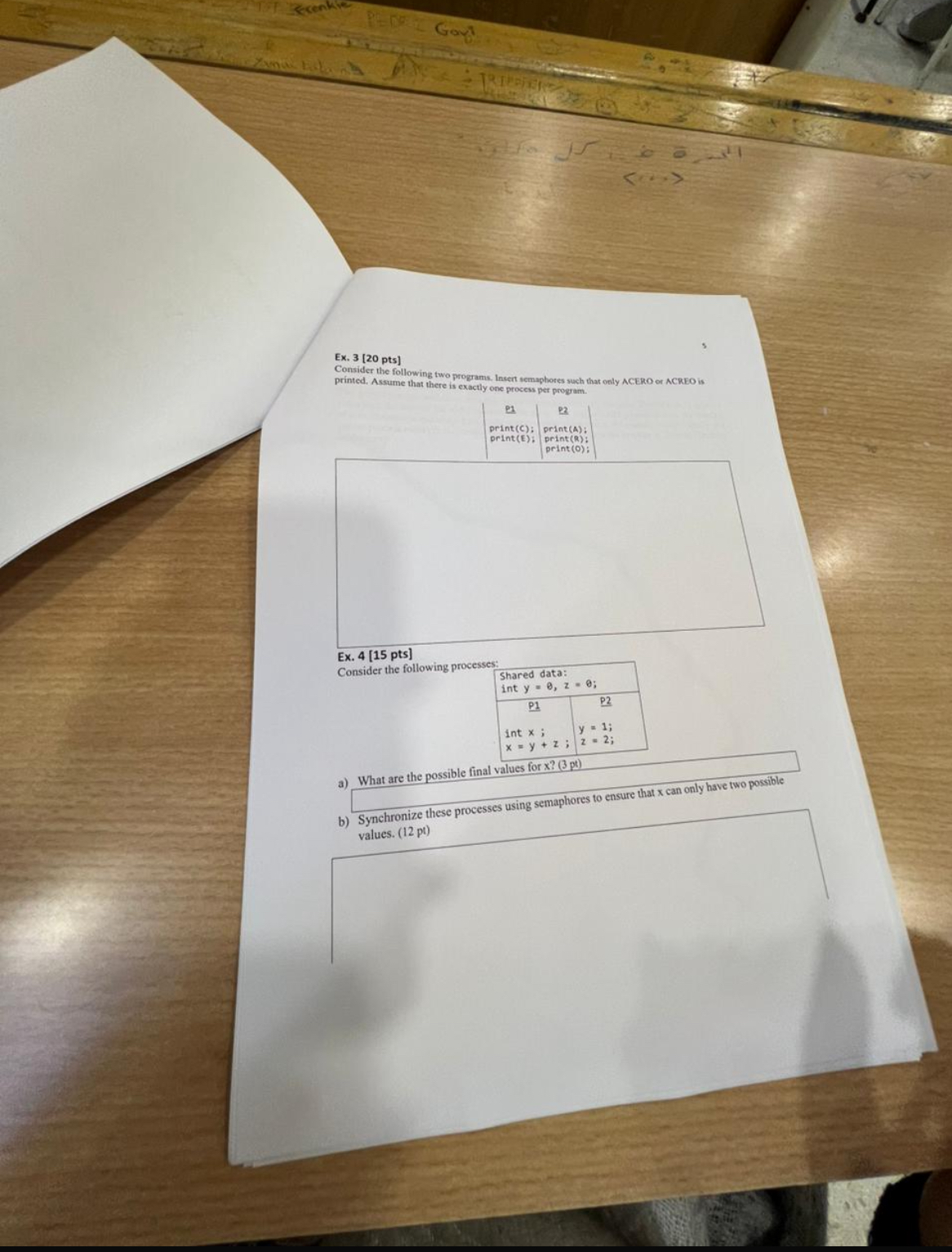 Ex . 3 [ 2 0 pts ] Consider the following two