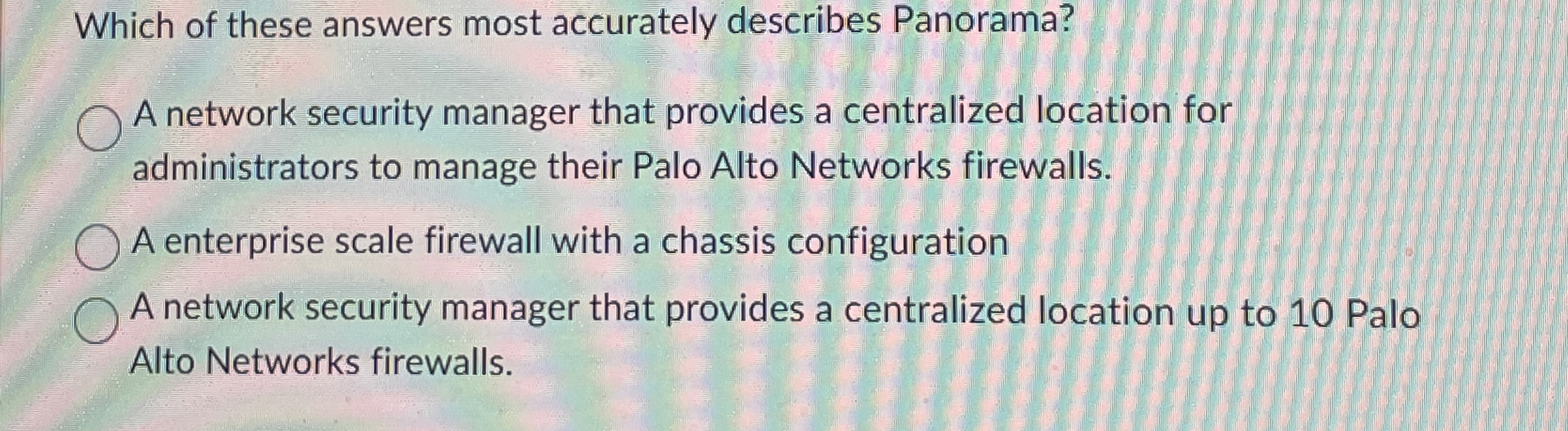 Which of these answers most accurately describes