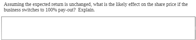 Assuming the expected return is unchanged, what