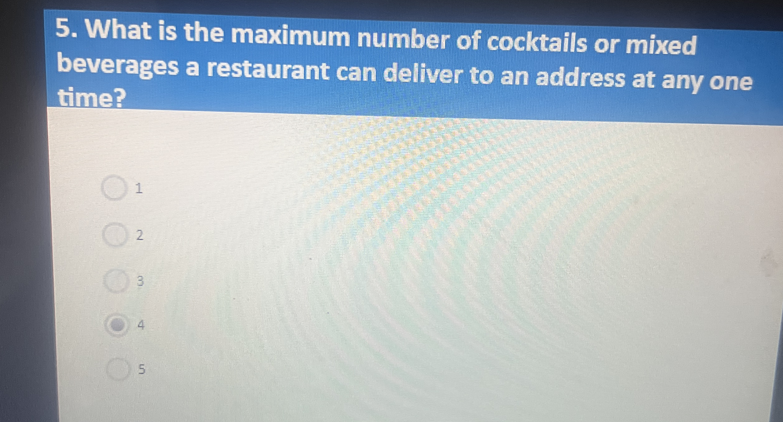 What is the maximum number of cocktails or mixed
