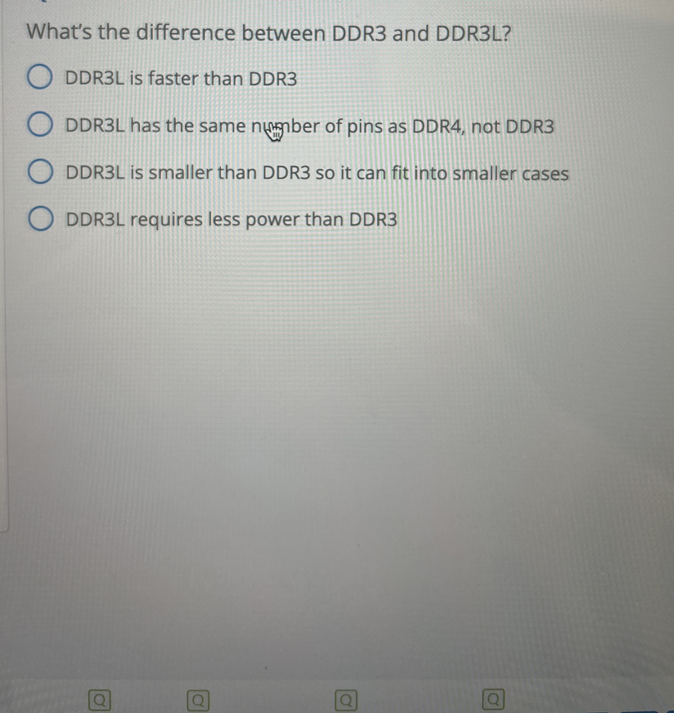 What's the difference between DDR 3 and DDR 3 L ?