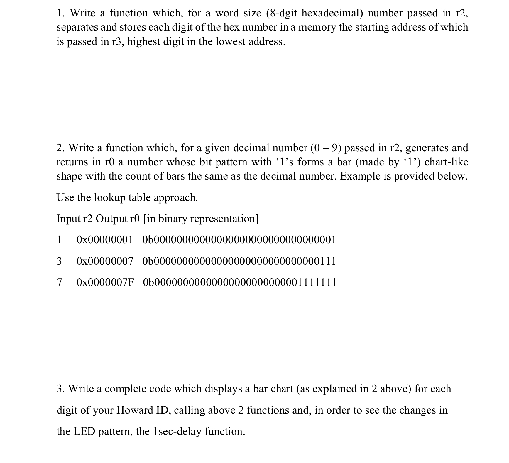 Write a function which, for a word size ( 8 -
