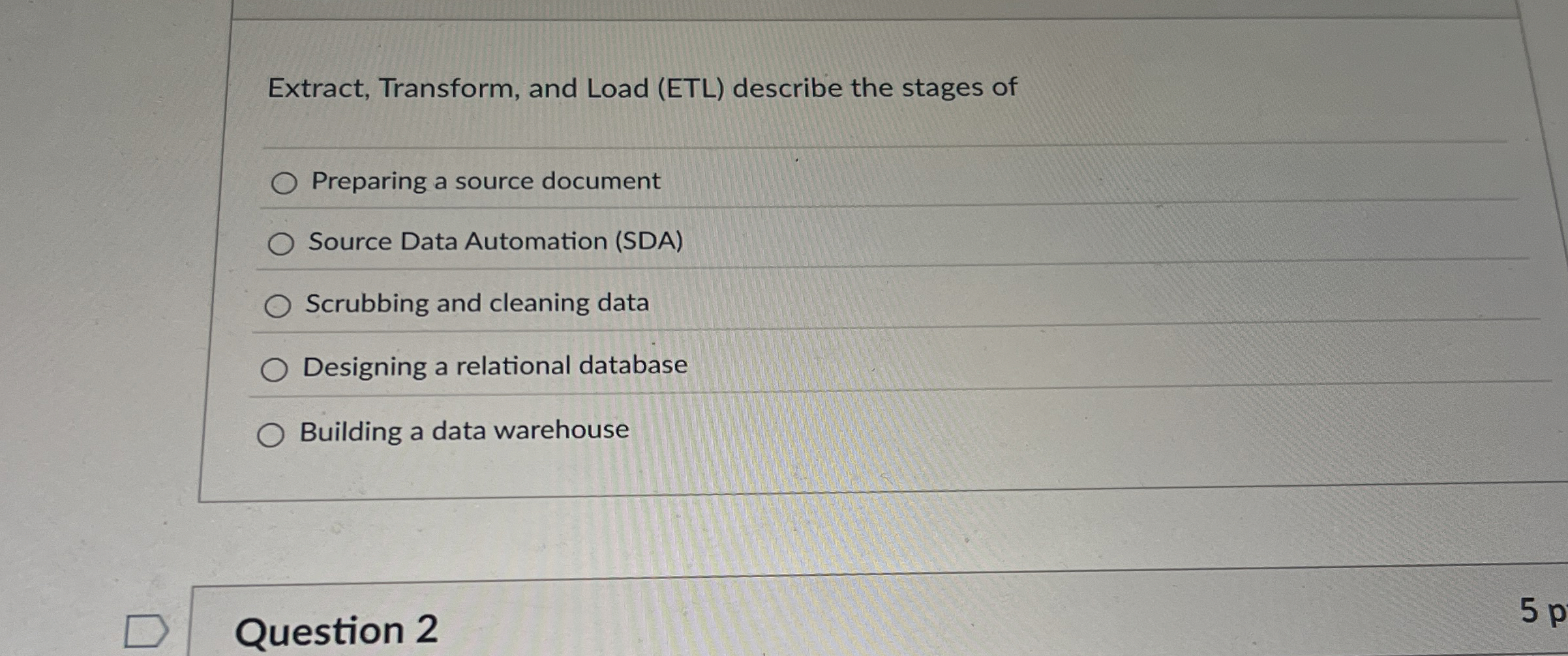 Extract, Transform, and Load ( ETL ) describe the