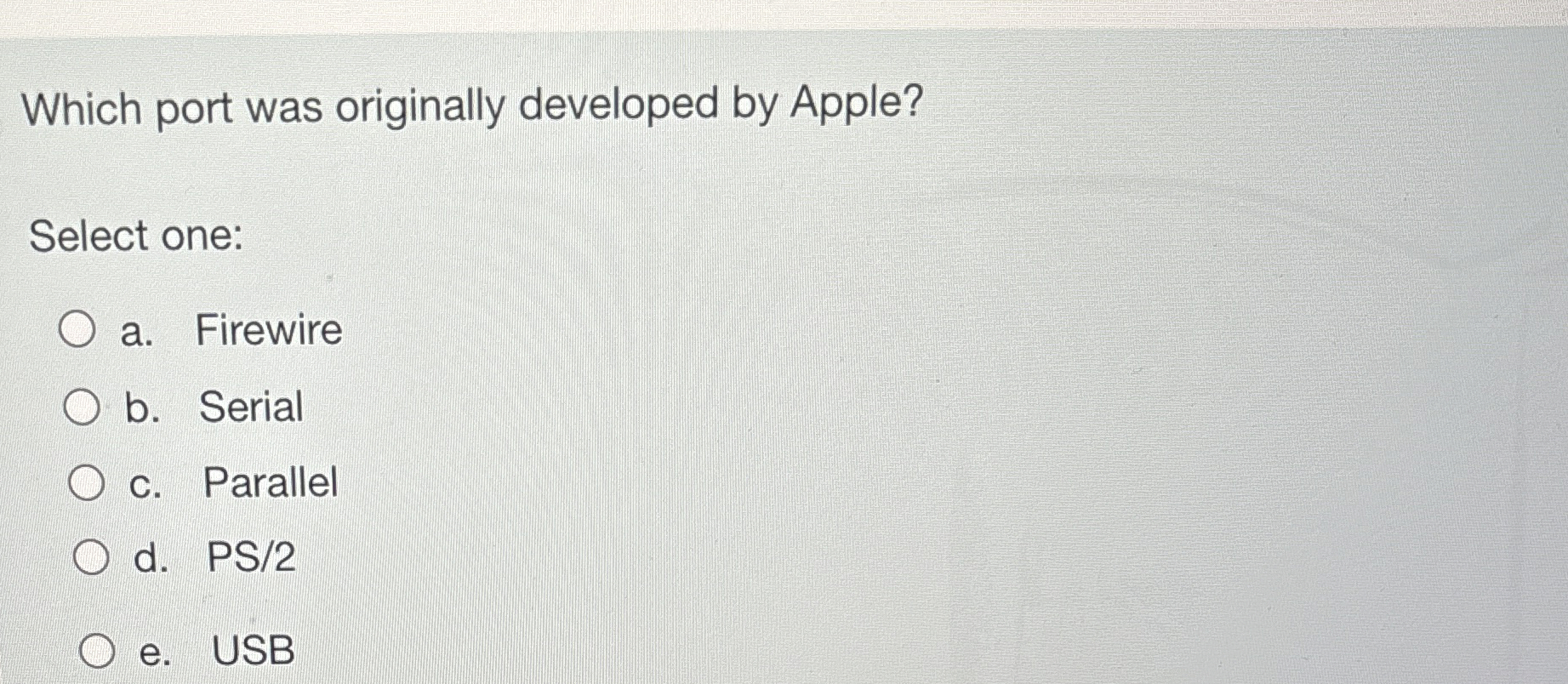Which port was originally developed by Apple?