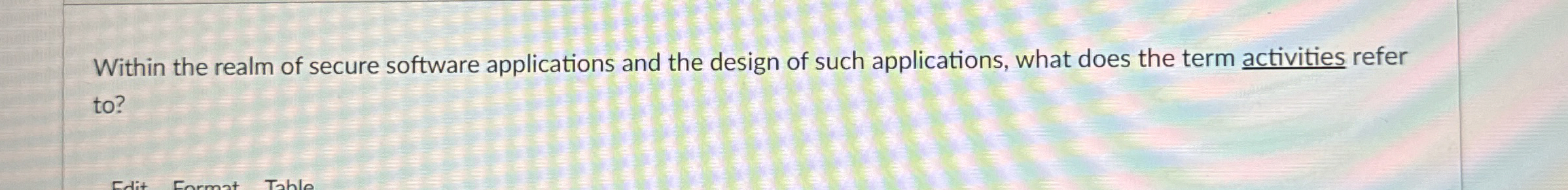 Within the realm of secure software applications