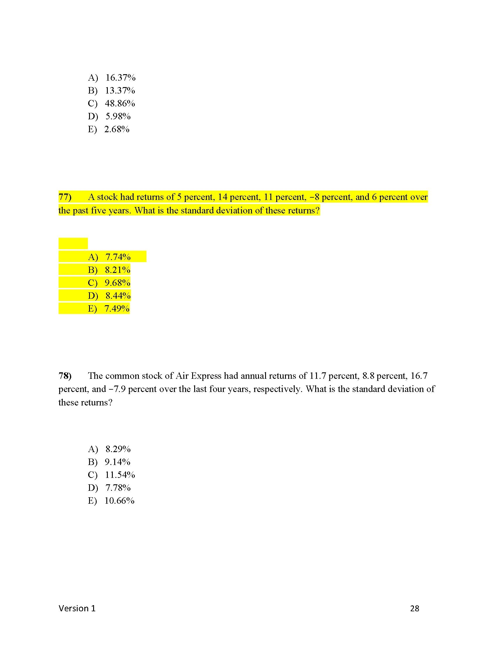 1) A project has a net present value of zero.