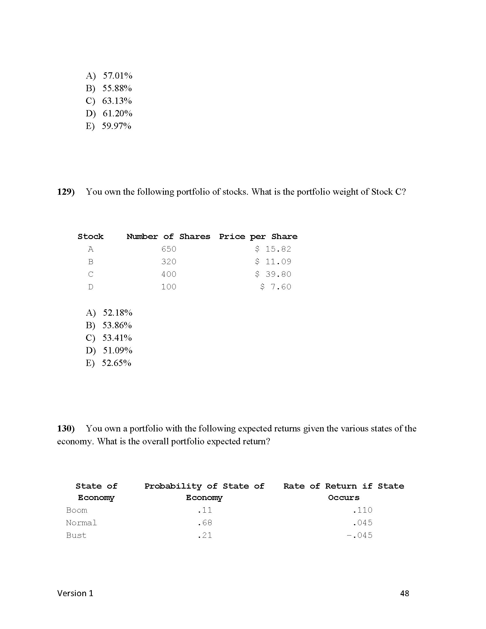1) A project has a net present value of zero.