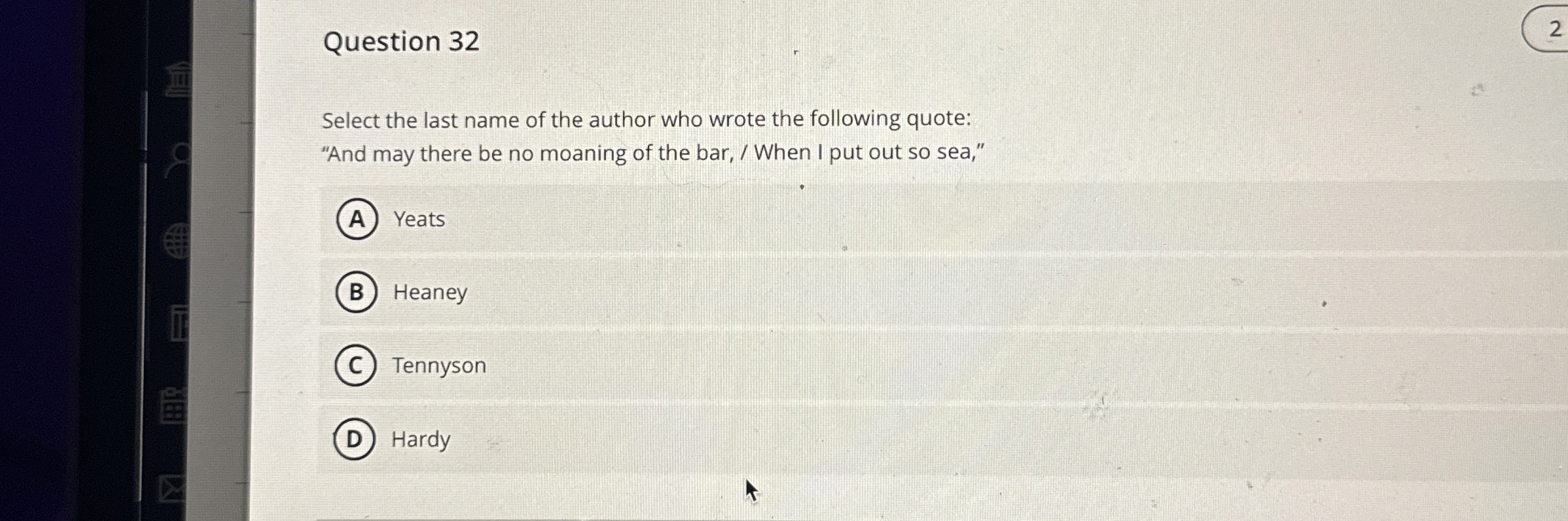 Question 3 2 Select the last name of the author