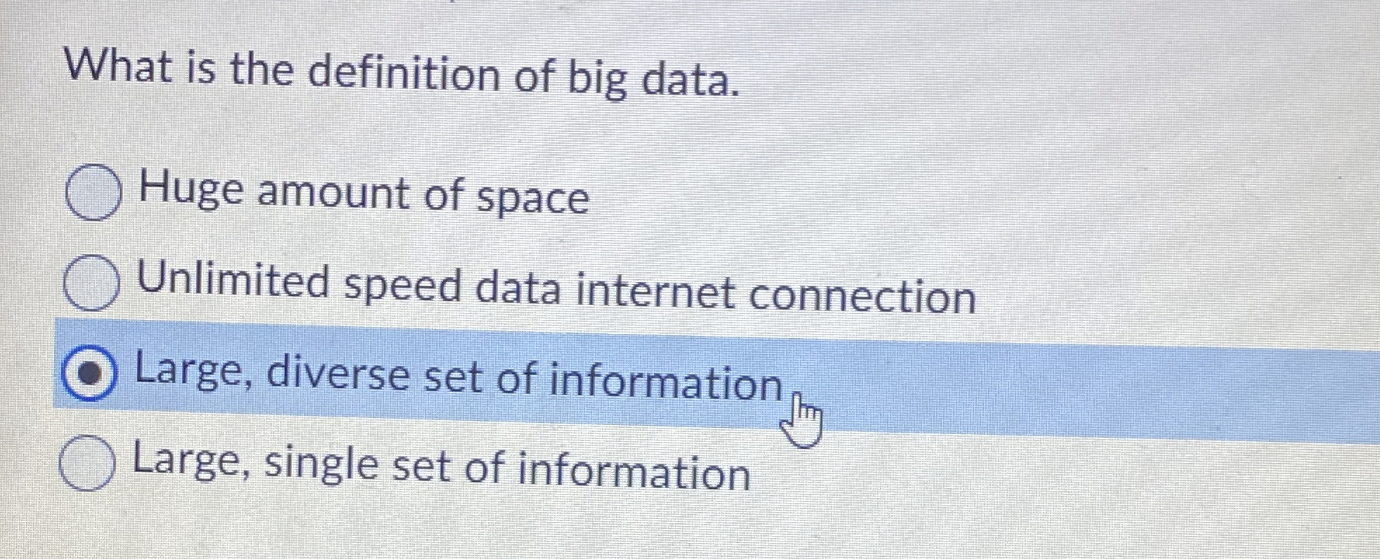 What is the definition of big data. Huge amount