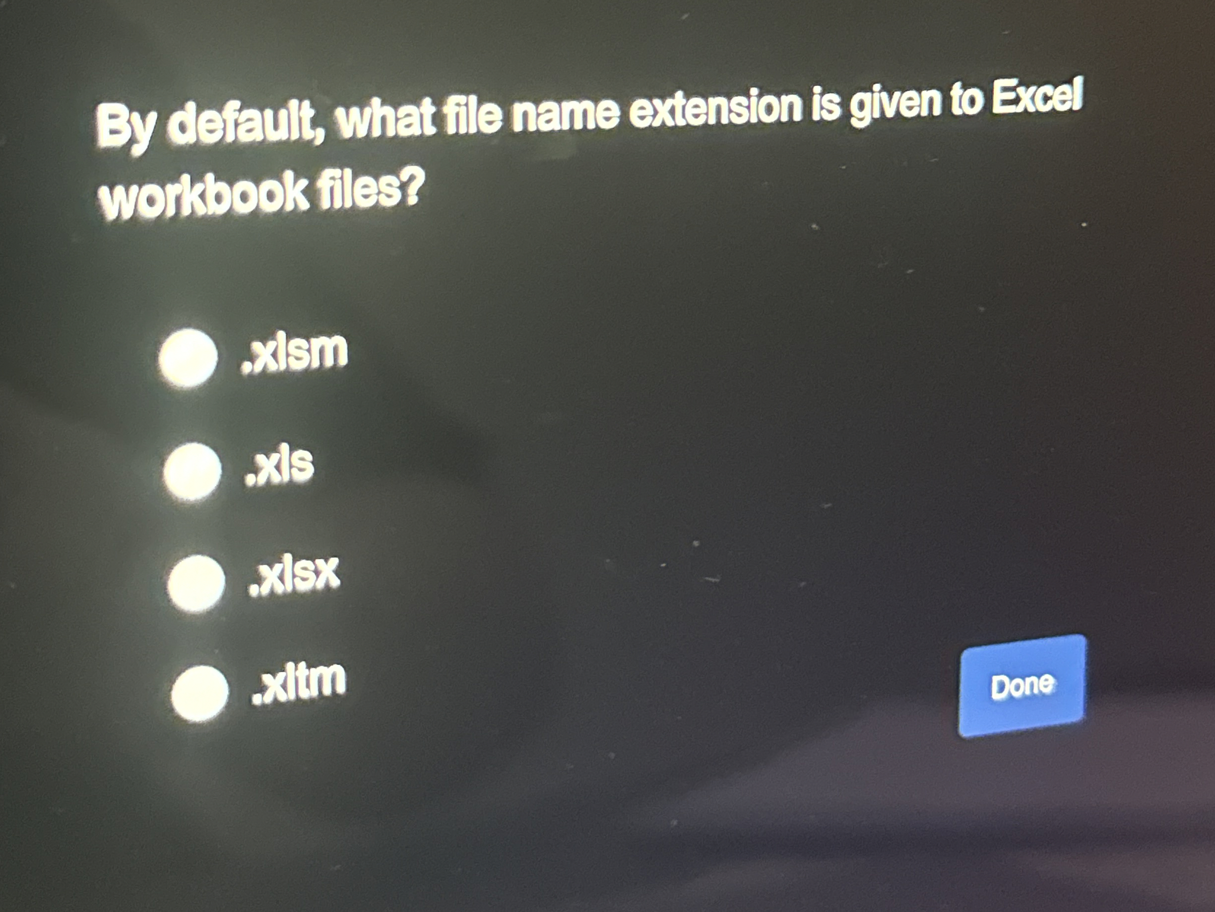 By default, what fille name extension is given to