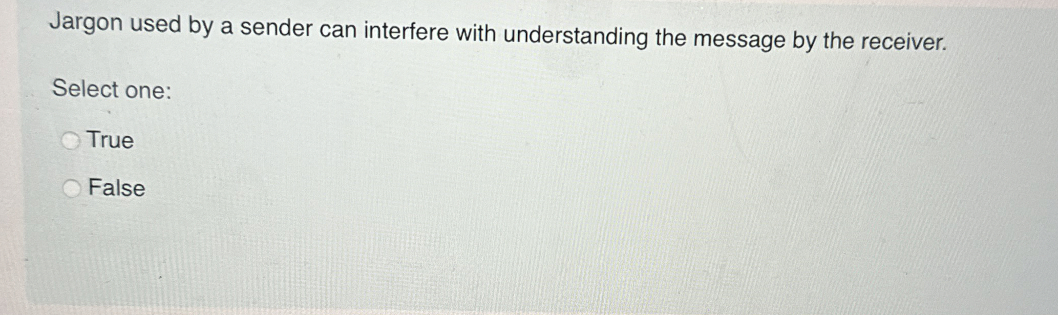Jargon used by a sender can interfere with