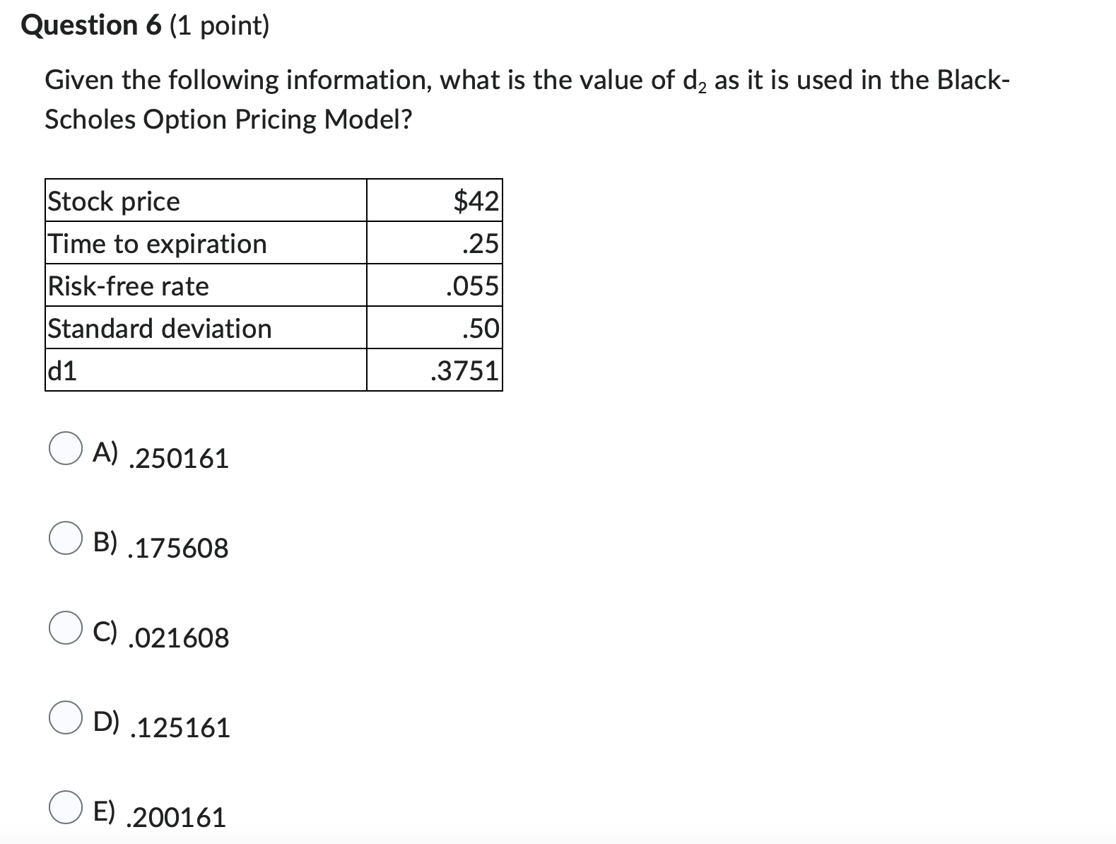 Question 3 (1 point) The value a convertible bond