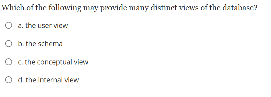 Which of the following may provide many distinct