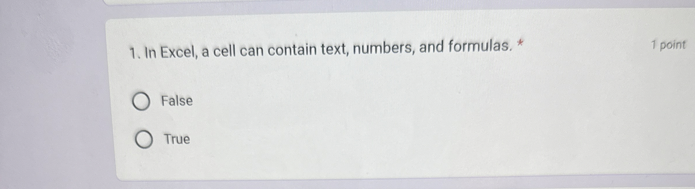 In Excel, a cell can contain text, numbers, and