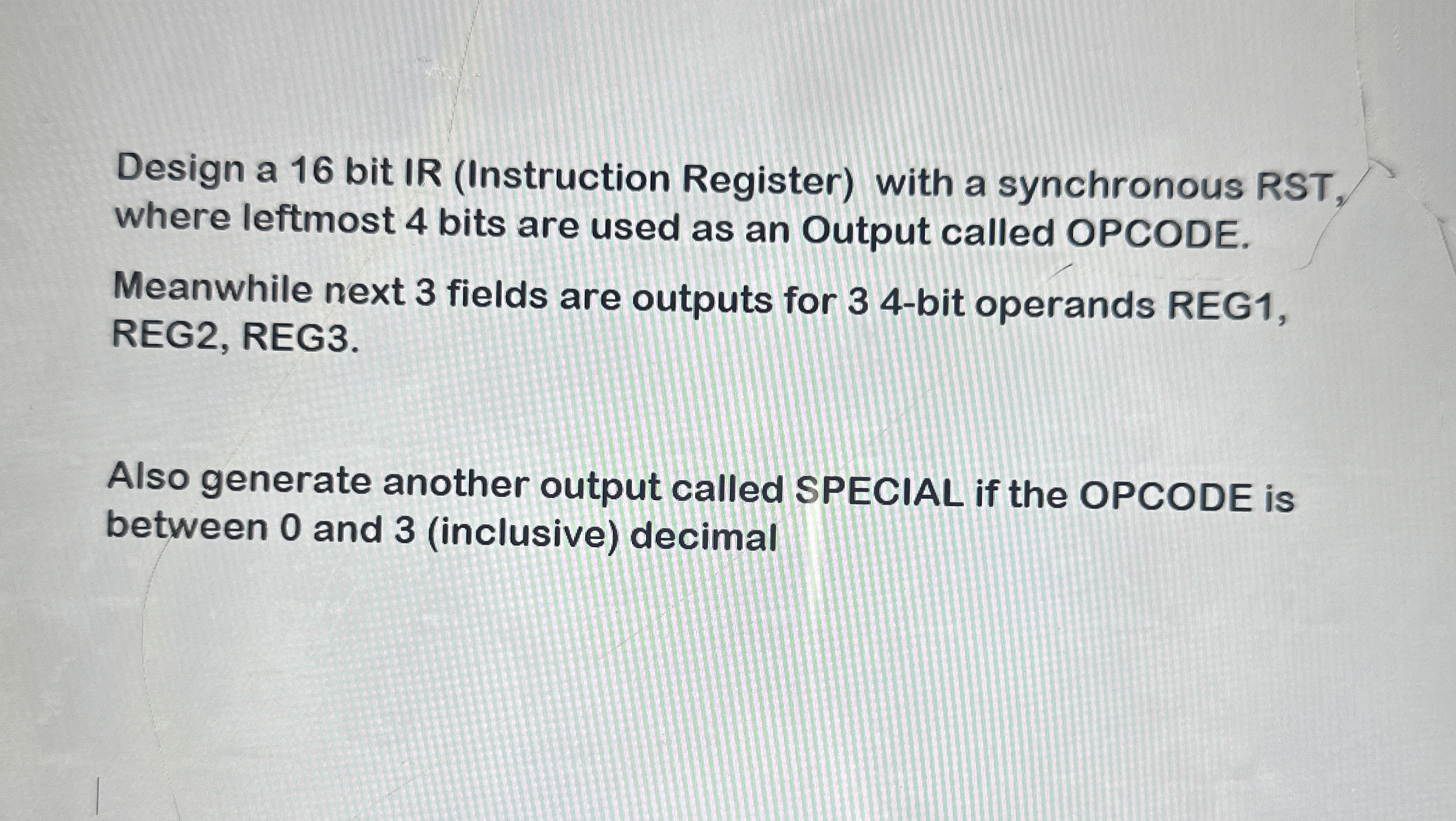 Please designe it on verilog no chatgpt answers:d