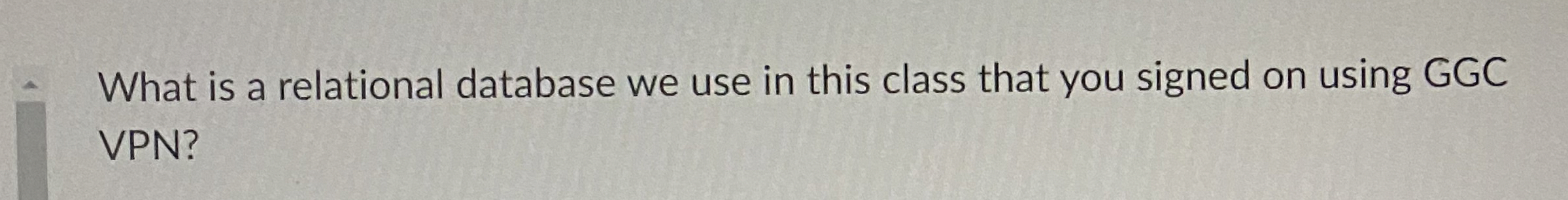 What is a relational database we use in this