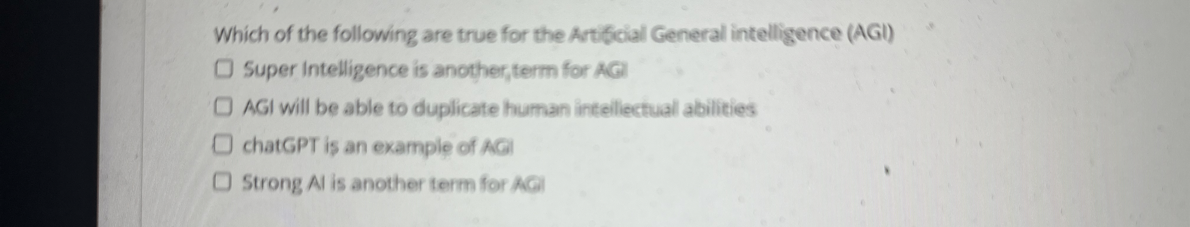 Which of the following are true for the