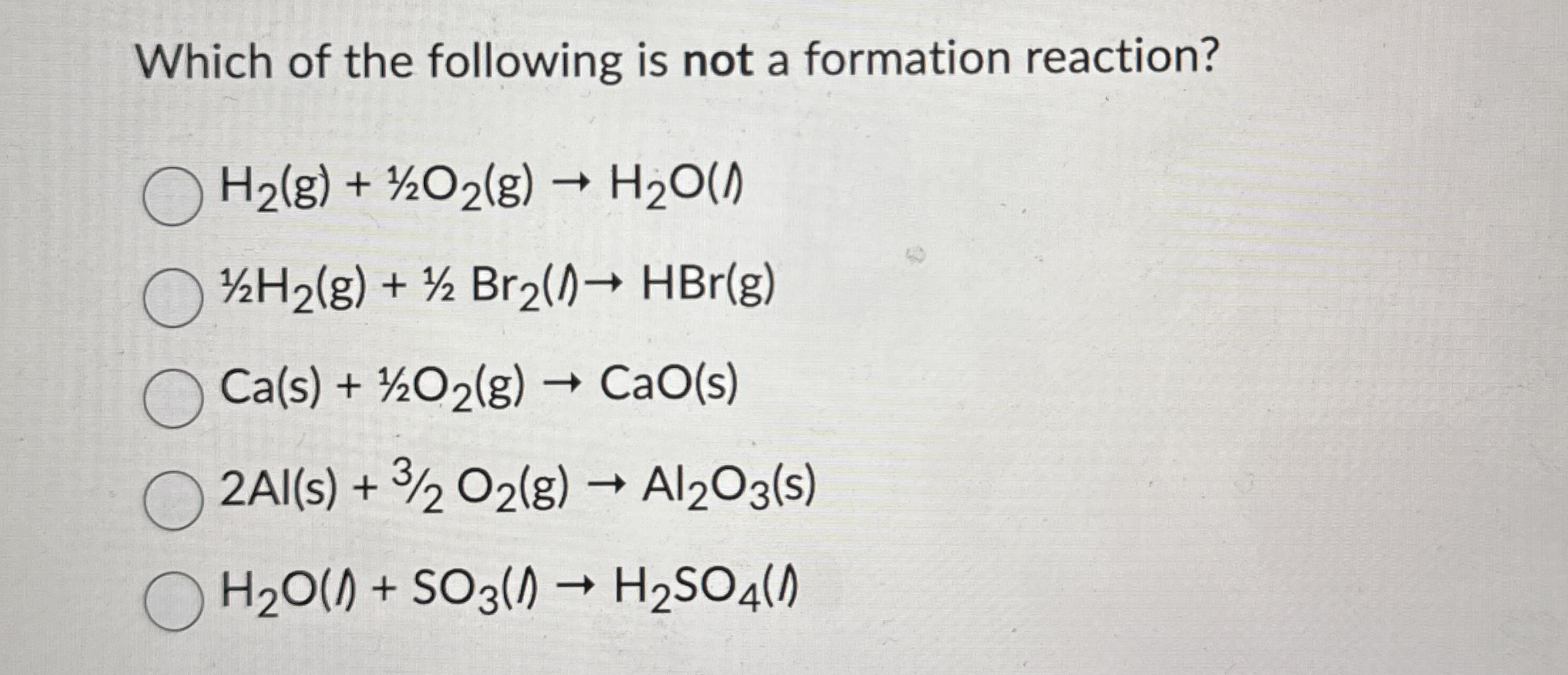 Which of the following is not a formation