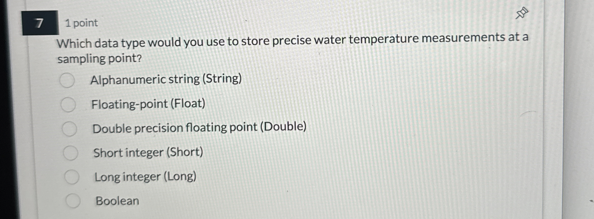 Which data type would you use to store precise