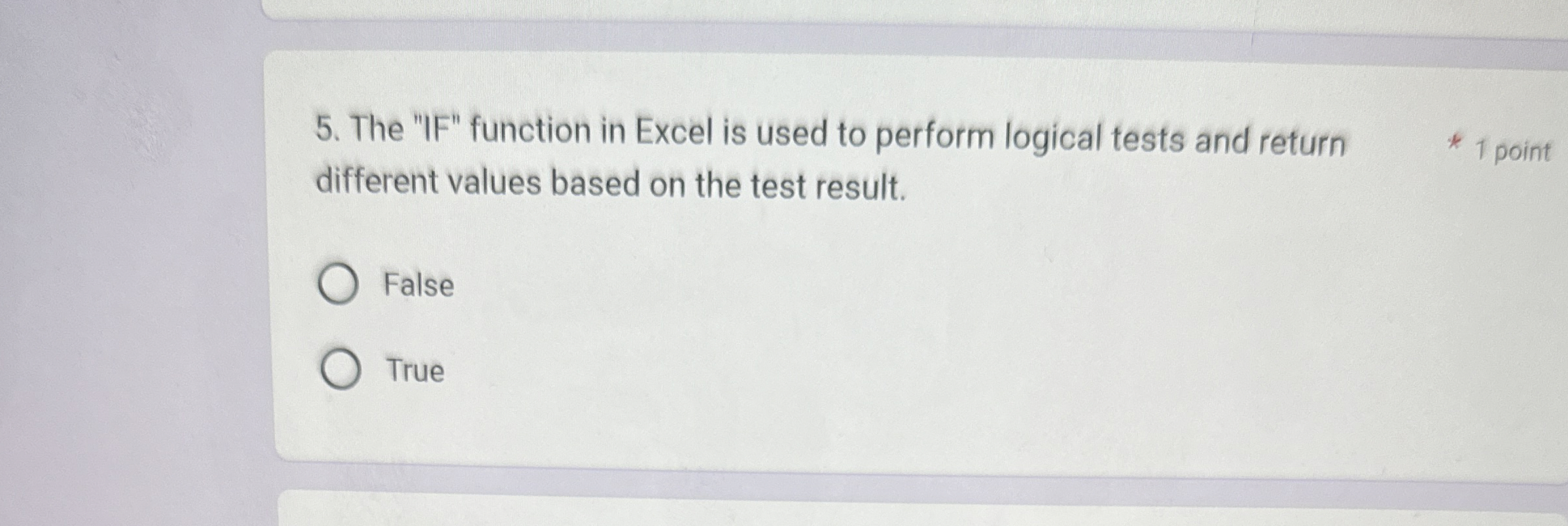 The " IF " function in Excel is used to perform