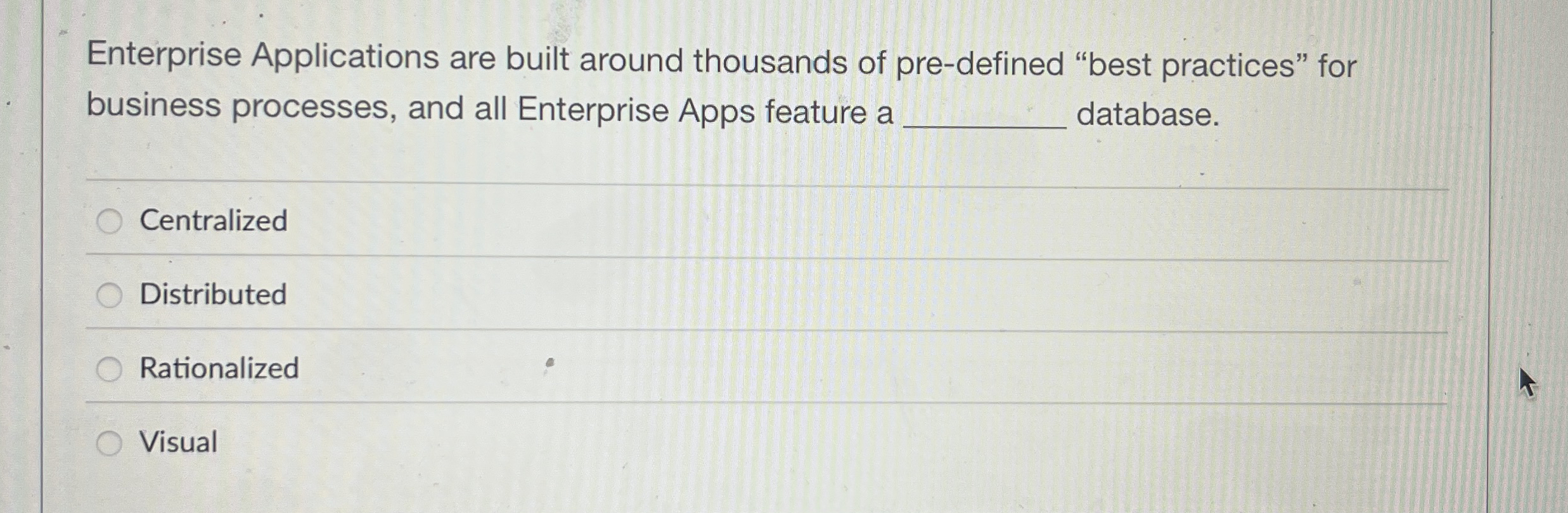 Enterprise Applications are built around