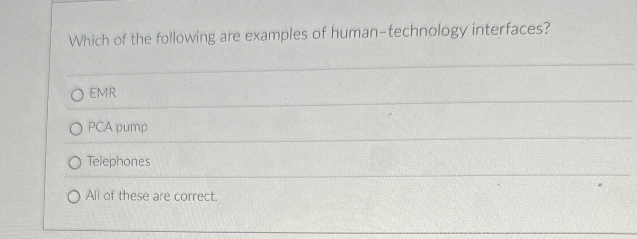 Which of the following are examples of human -
