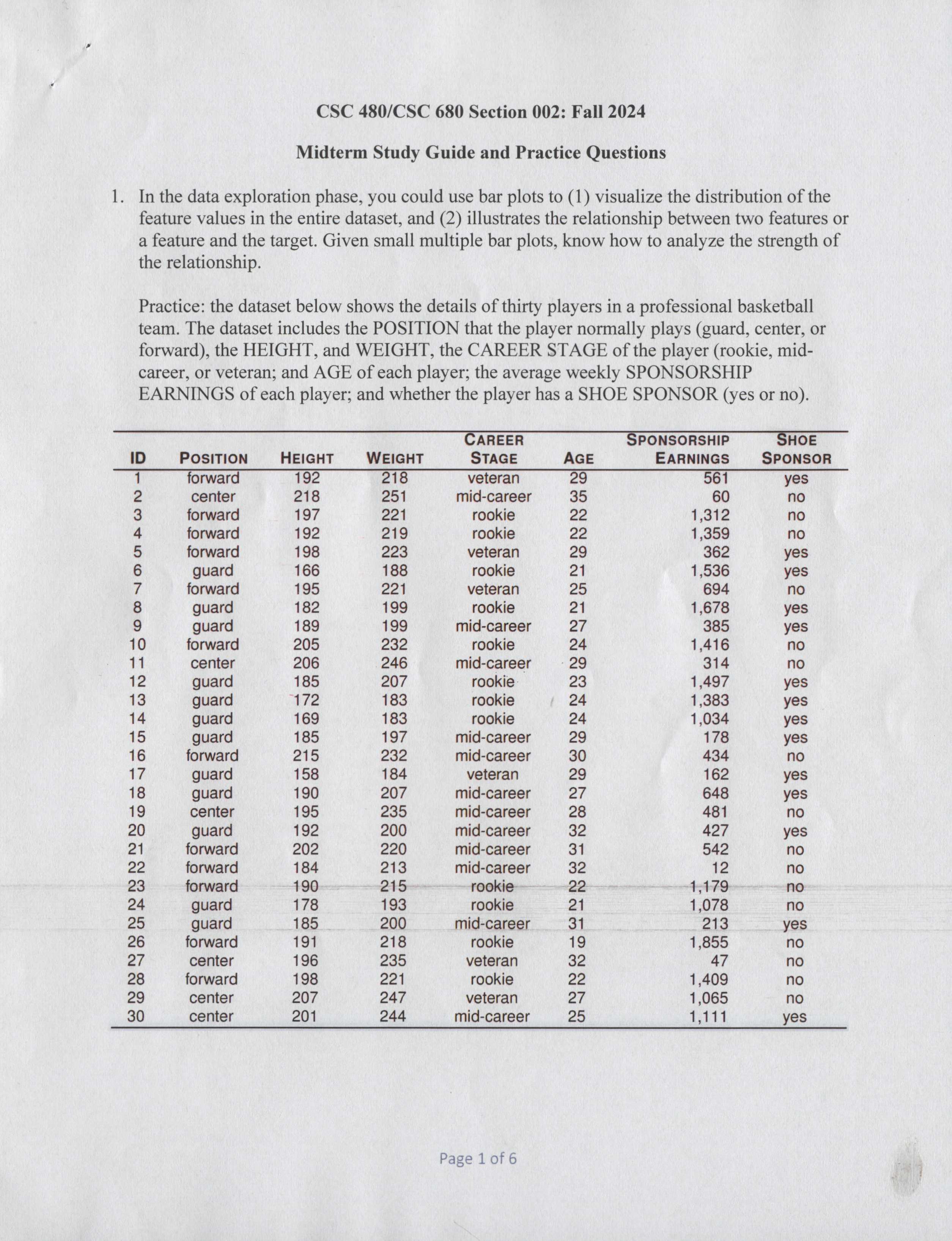 Question 1 . 1 : use the one - hot - encoding