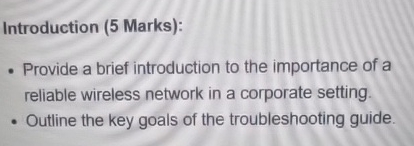 Introduction ( 5 Marks ) : Provide a brief