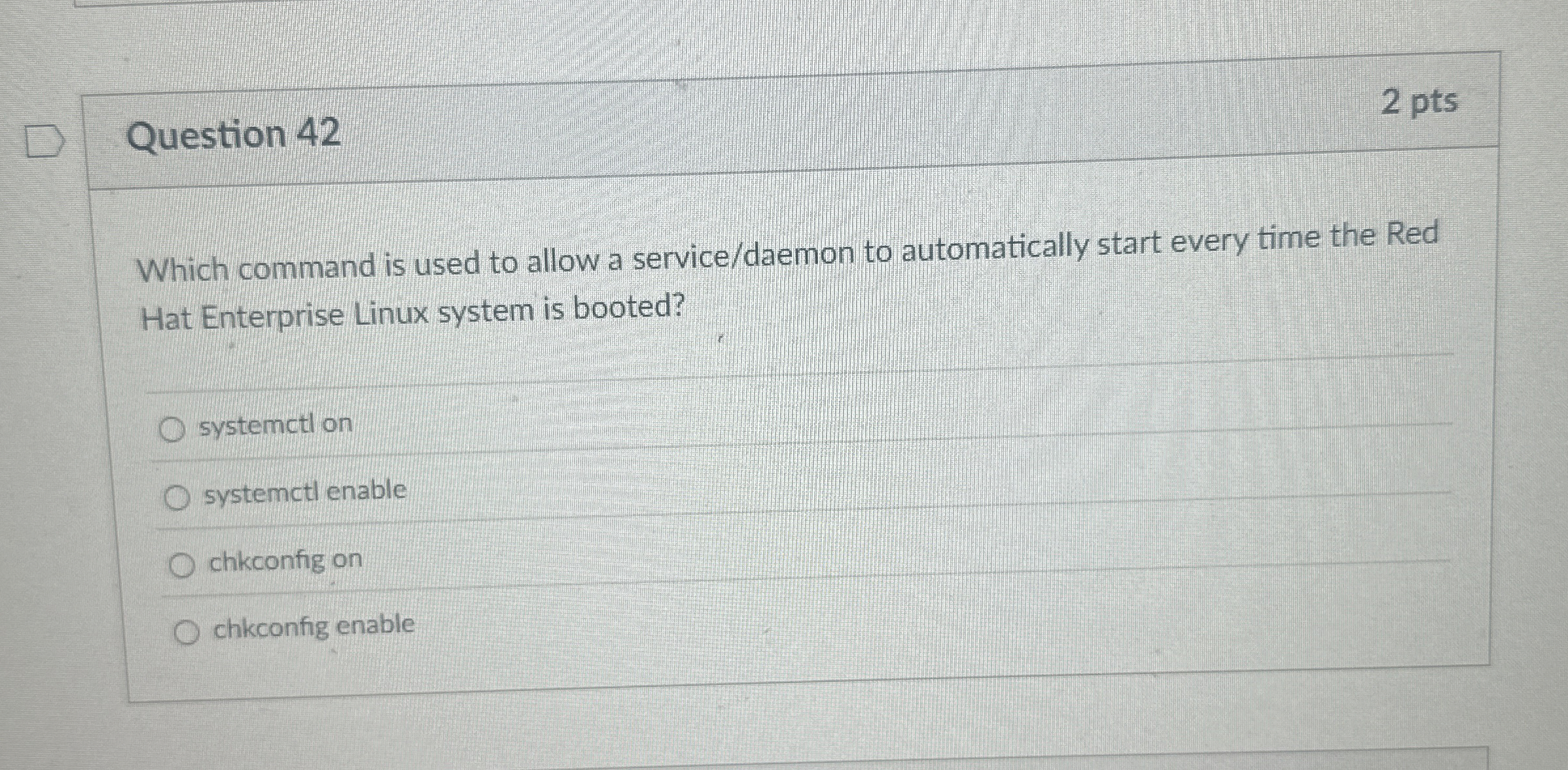 Question 4 2 Which command is used to allow a